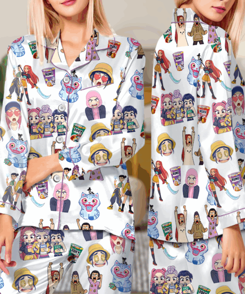 Kpop Movie Satin Pajamas Set For Women
