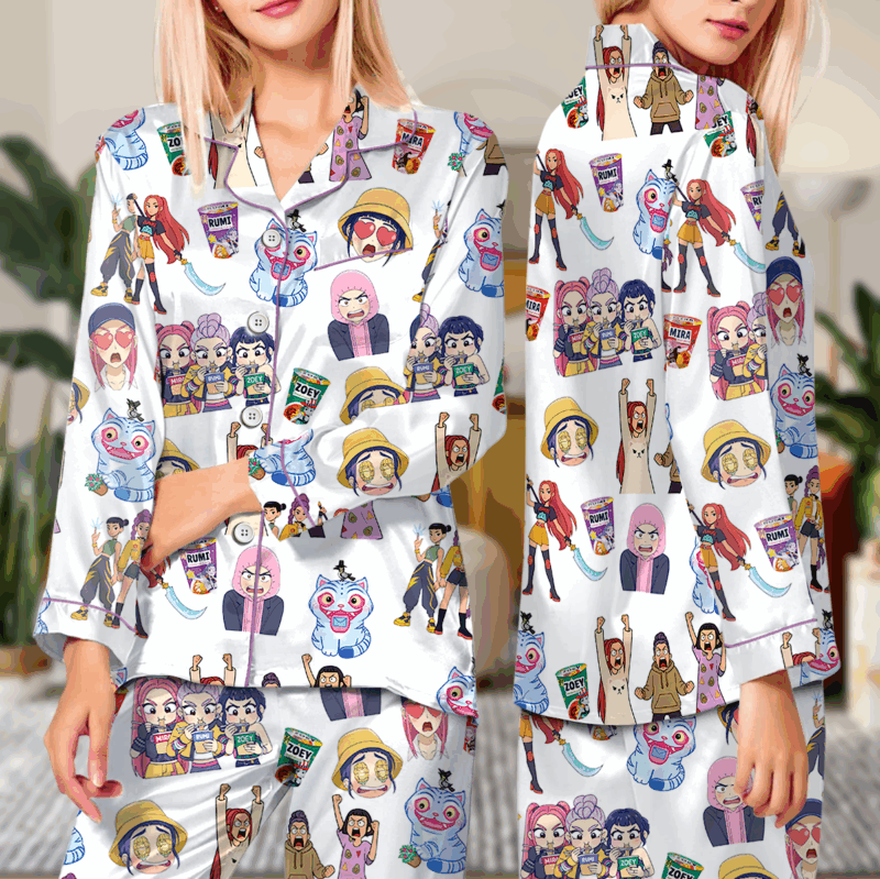 Kpop Movie Satin Pajamas Set For Women