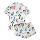 Kpop Movie Silk Satin Pajamas Set For Women