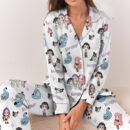 Kpop Movie Silk Satin Pajamas Set For Women