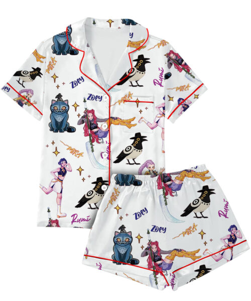Kpop Demon Satin Pajama Set For Women