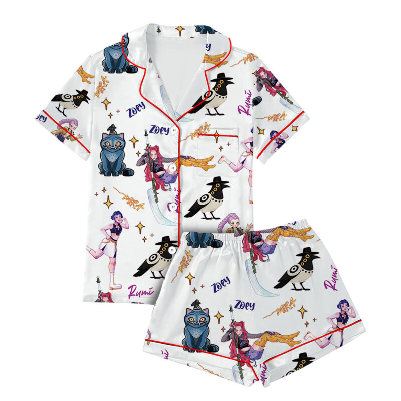 Kpop Demon Satin Pajama Set For Women