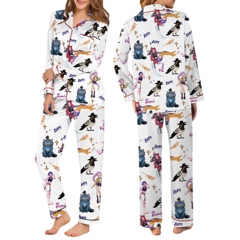Kpop Demon Satin Pajama Set For Women