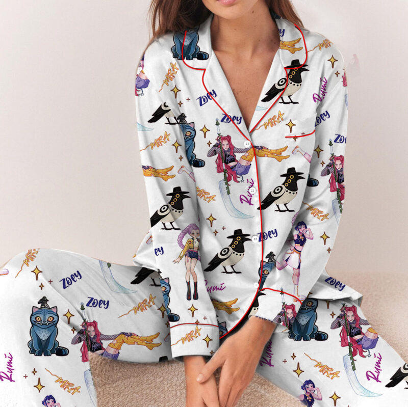 Kpop Demon Satin Pajama Set For Women