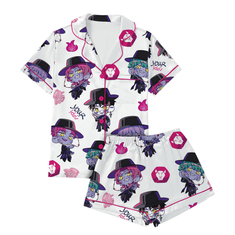 Kpop Music Satin Pajamas Set For Women