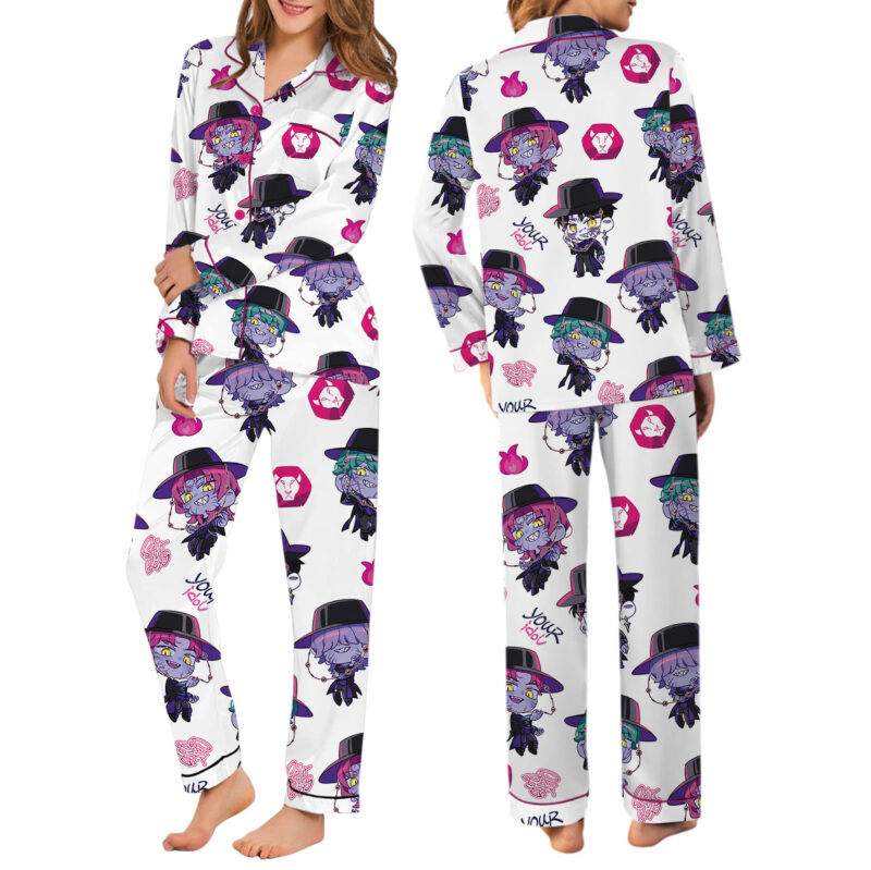 Kpop Music Satin Pajamas Set For Women