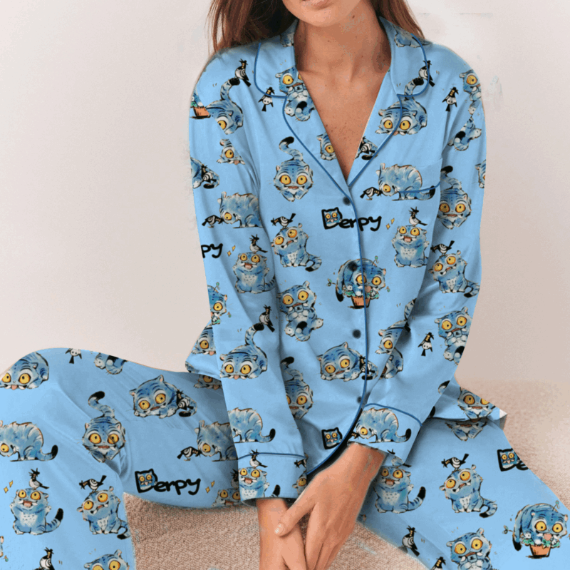 Kpop Demon Silk Satin Pajamas Set For Women