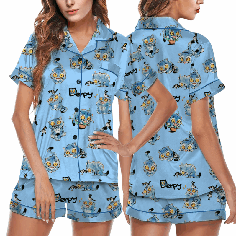 Kpop Demon Silk Satin Pajamas Set For Women