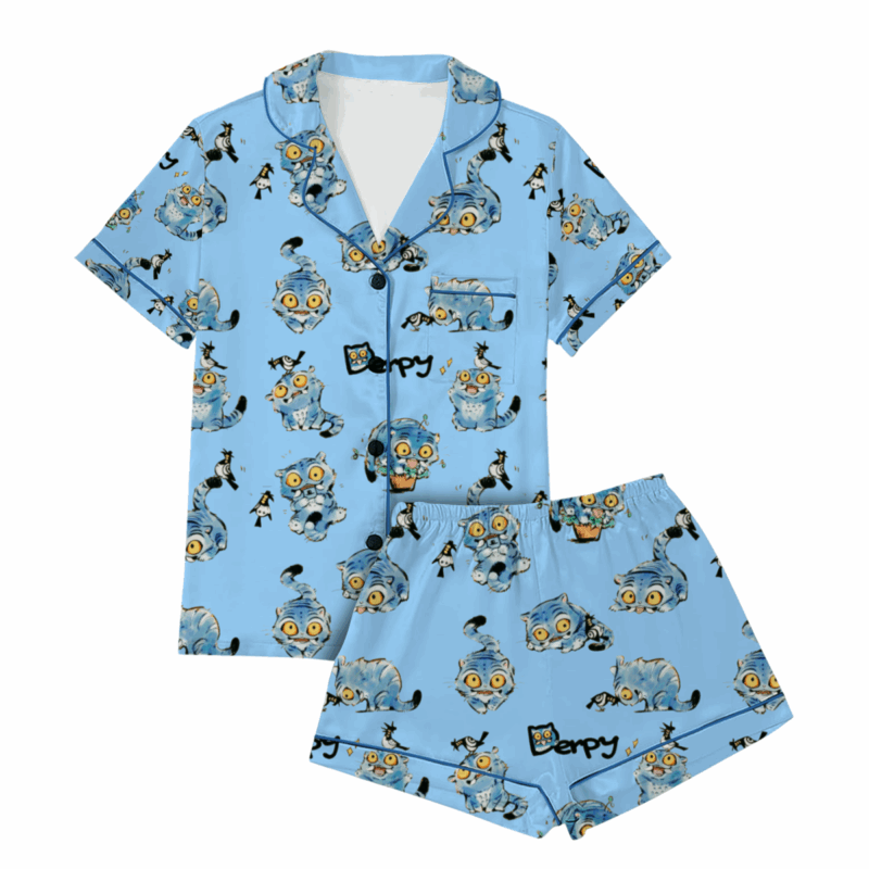 Kpop Demon Silk Satin Pajamas Set For Women