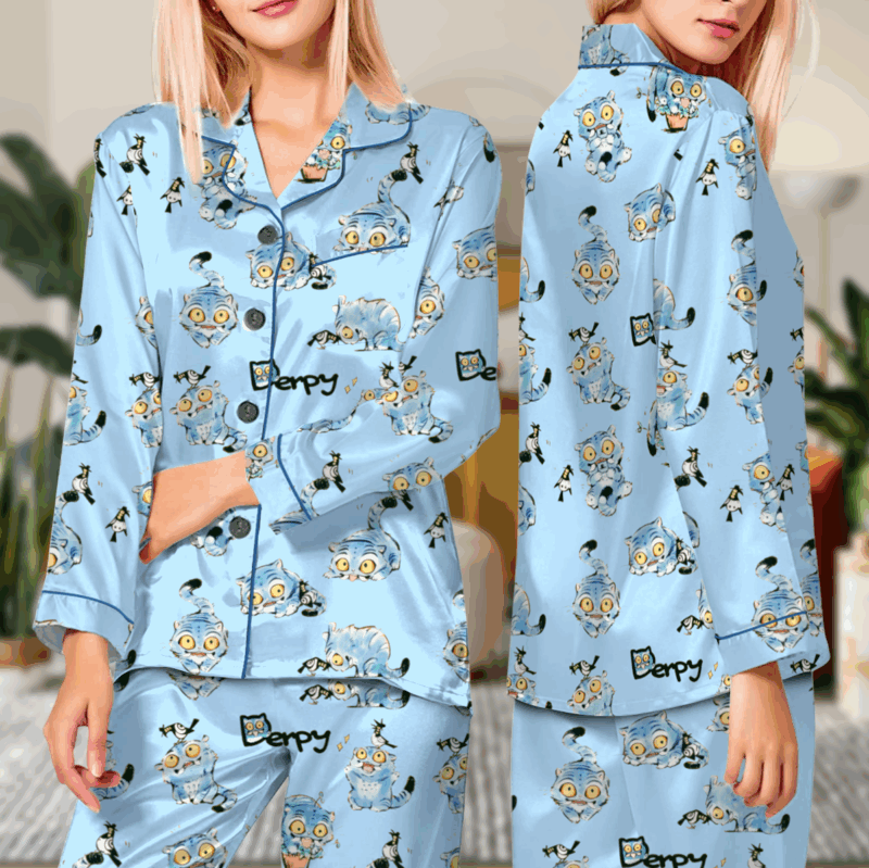Kpop Demon Silk Satin Pajamas Set For Women