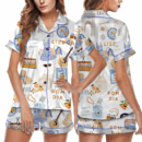 Lisbon Portugal Travel Silky Satin Pajama Set