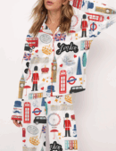 London England Silk Satin Pajama Set For Women
