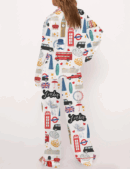 London England Silk Satin Pajama Set For Women