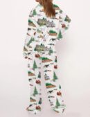 Magazine Christmas Silk Satin Pajama Set For Women