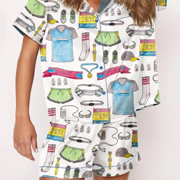 Marathon Running Gear Satin Pajama Set For Women