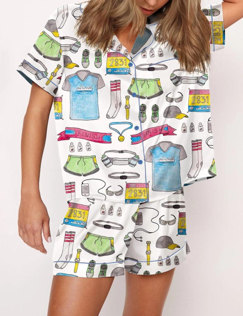 Marathon Running Gear Satin Pajama Set For Women