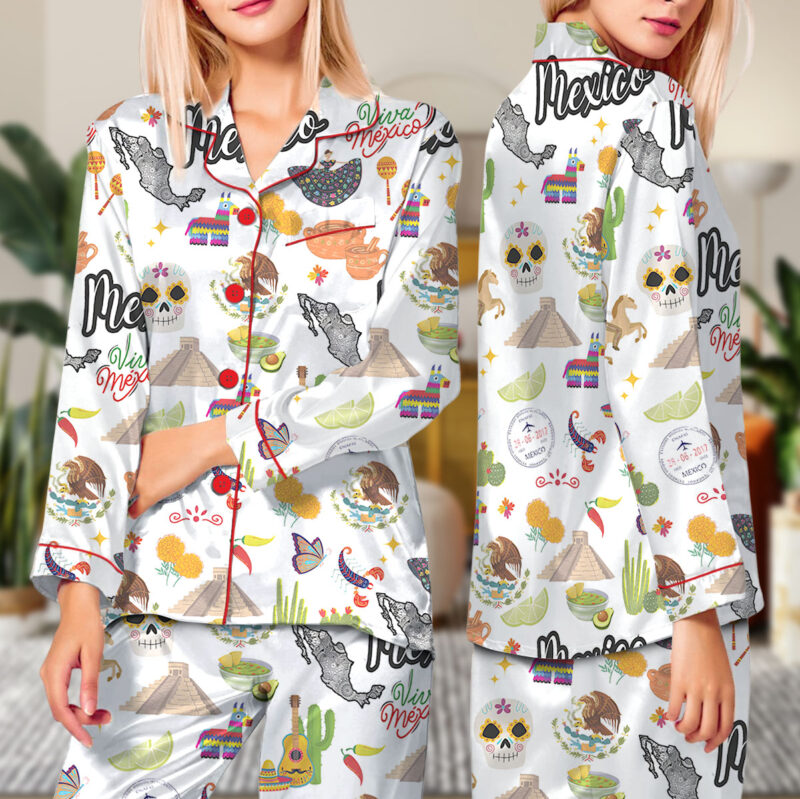 Mexico Satin Pajama Set For Women