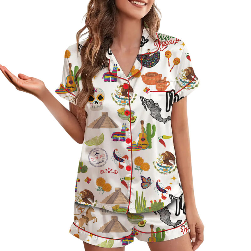 Mexico Satin Pajama Set For Women