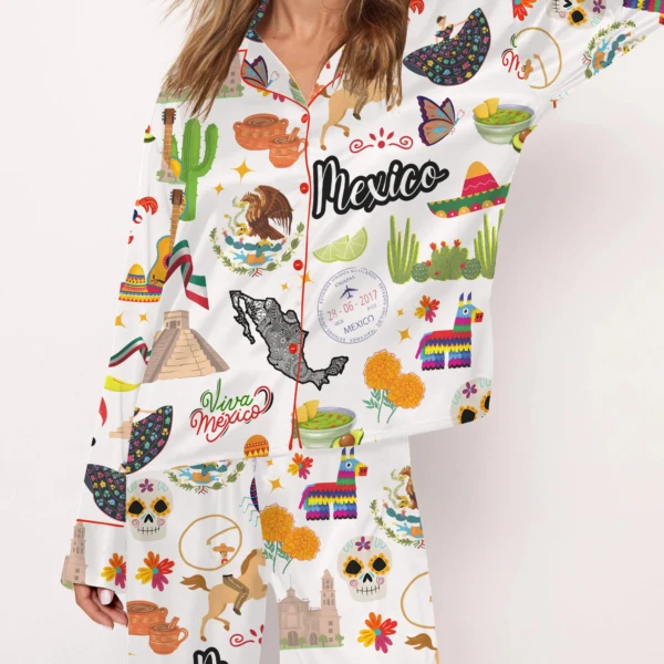 Mexico Silk Satin Pajama Set For Women