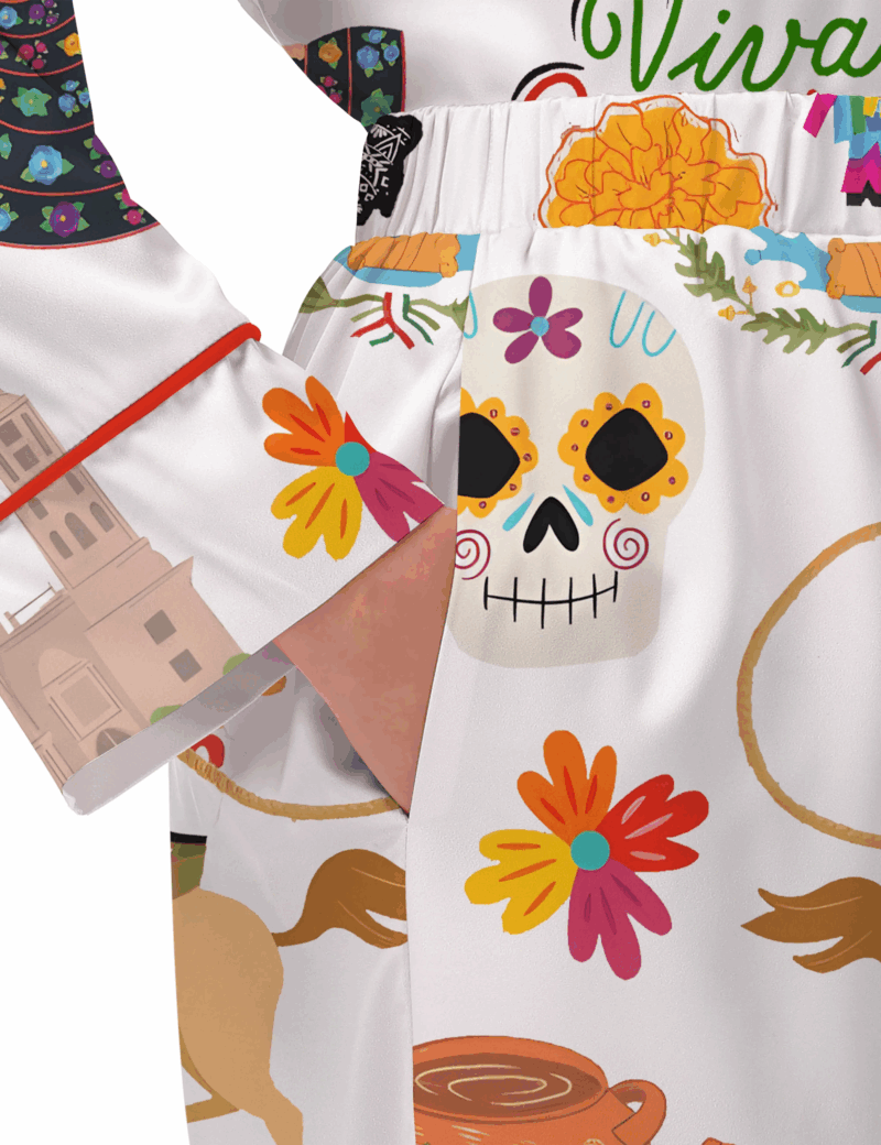 Mexico Silk Satin Pajama Set For Women
