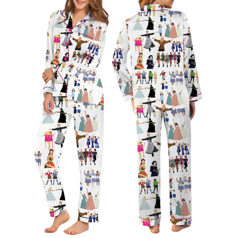 Musical Character Satin Pajamas Set For Women