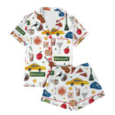 New York Travel Satin Pajama Set For Women