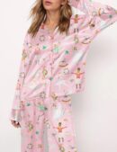 Pink Nutcracker Ballet Silk Satin Pajama Set