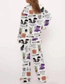 Practical Magic Witches Silk Satin Pajama Set For Women