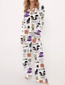 Practical Magic Witches Silk Satin Pajama Set For Women