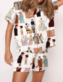 Pride And Prejudice Girls Silk Satin Pajama Set For Women