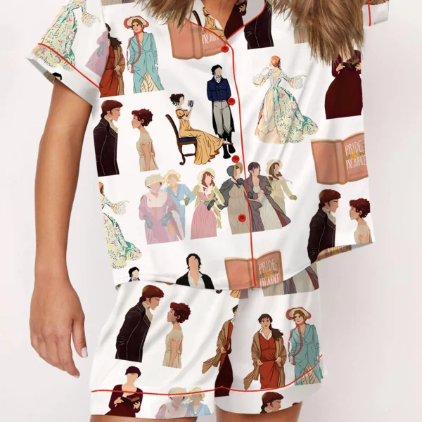 Pride And Prejudice Girls Silk Satin Pajama Set For Women