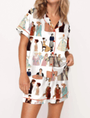 Pride And Prejudice Girls Silk Satin Pajama Set For Women