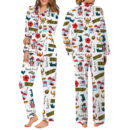 Puerto Rico Travel Satin Pajama Set For Women