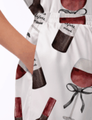 Red Wine Silk Satin Pajama Set For Women