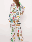 Rome Italy Travel Jubilee Silk Satin Pajama Set For Women