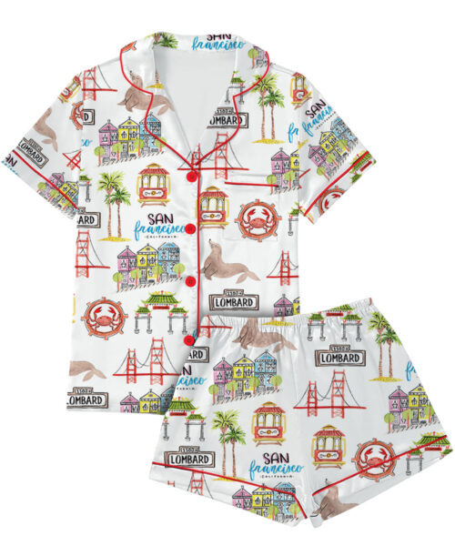 San Francisco Satin Pajamas Set For Women