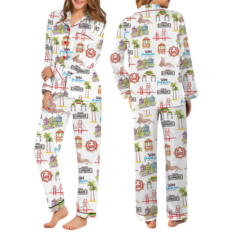 San Francisco Satin Pajamas Set For Women