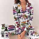 Six Musical Satin Pajamas Set For Women