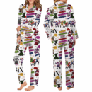 Six Musical Satin Pajamas Set For Women