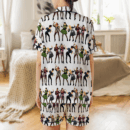 Six Musical Silk Satin Pajamas Set For Women