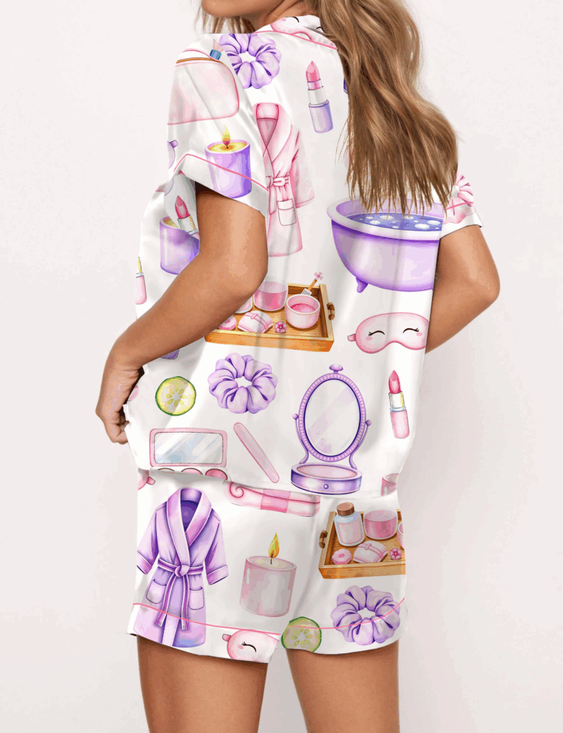 Spa Silk Satin Pajama Set For Women