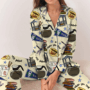 Stars Hollow Gilmore Girls Satin Pajamas Set For Women