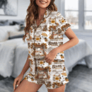 Stars Hollow Satin Pajamas Set For Women