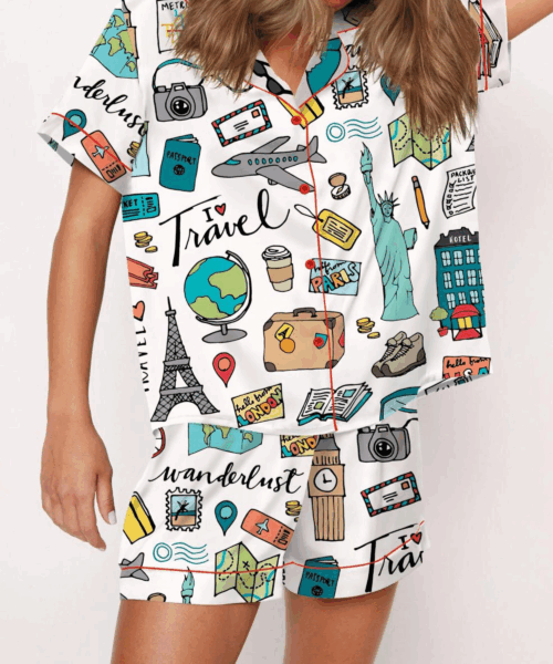 Travel Silk Satin Pajama Set For Women