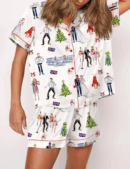 True Love Christmas Silky Satin Pajama Set For Women
