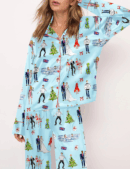 True Love Christmas Silky Satin Pajama Set For Women