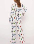 True Love Christmas Silky Satin Pajama Set For Women