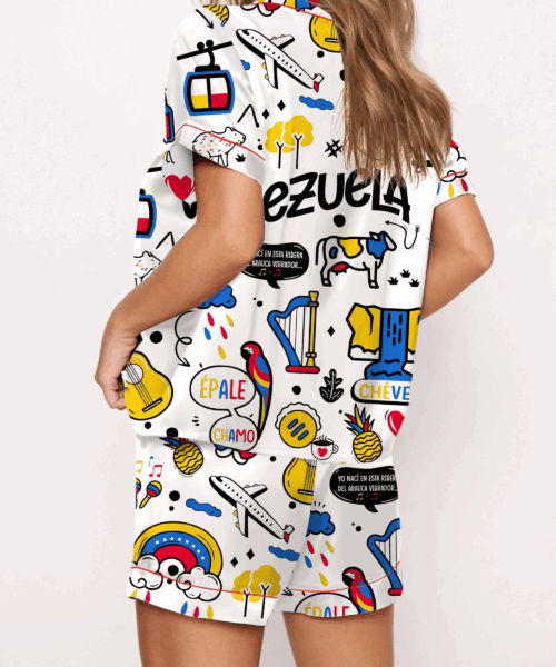 Venezuela Silk Satin Pajama Set For Women