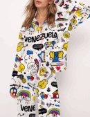 Venezuela Silk Satin Pajama Set For Women