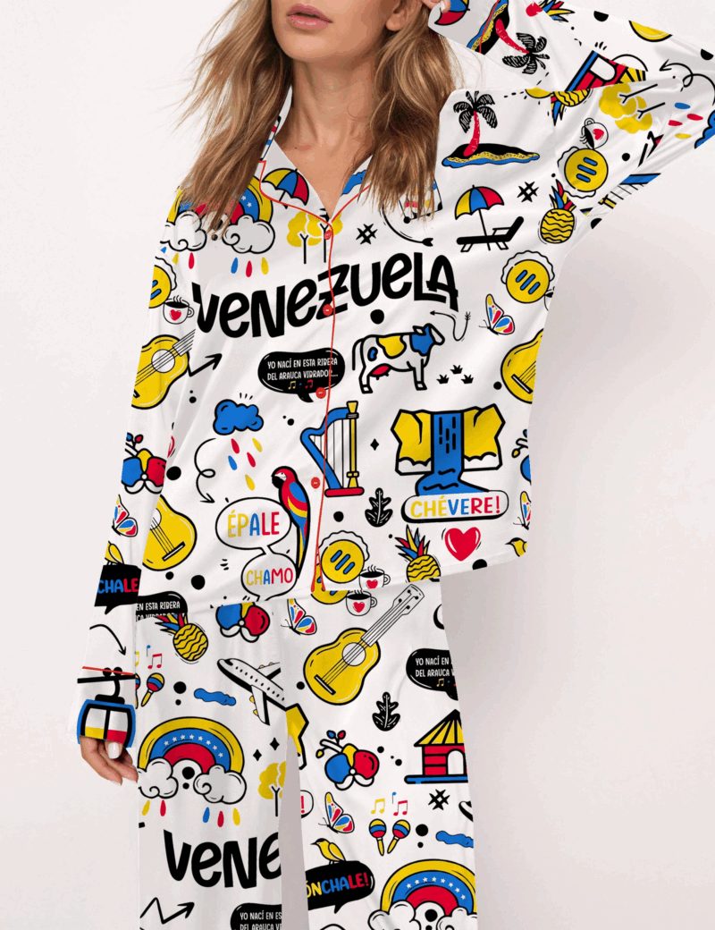 Venezuela Silk Satin Pajama Set For Women
